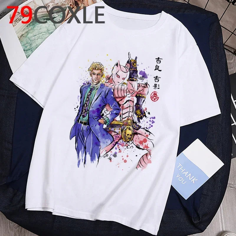 JoJo's Bizarre Adventure T-Shirt, lustiges Cartoon-Anime-Grafik-T-Shirt