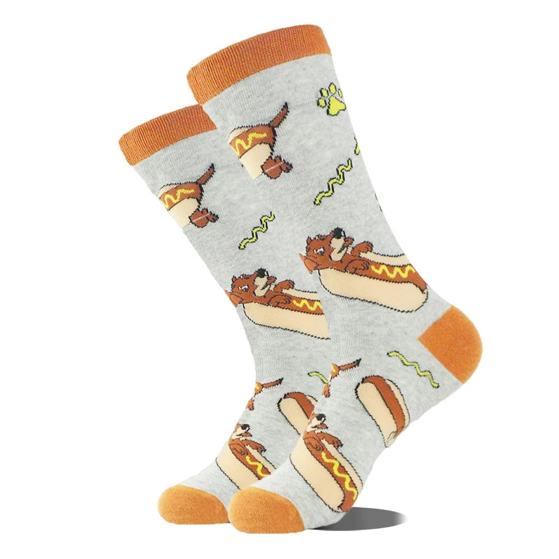 Alien Design Hund Panda Hai Pinguin Frosch Skarpetki Sokken Hip Hop