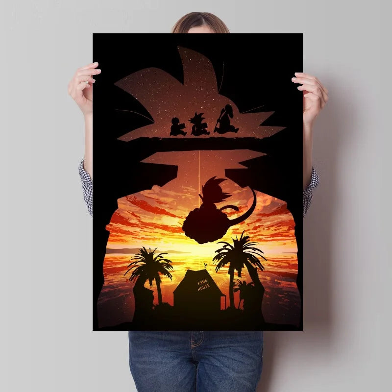 Canvas Painting Japan Bandai Anime Art Print Dragon Ball Classic Home Decor