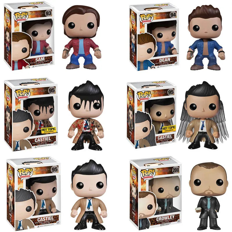 Funko POP TV Supernatural Figures - Sam, Dean, Castiel & Crowley | Hot Topic Exclusive Vinyl Collectibles
