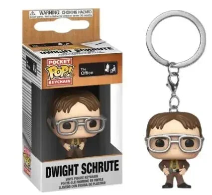 FUNKO POP Das Büro Schlüsselanhänger Spielzeug PAM BEESLY DWIGHT SCHRUTE Darryl Figur Pocket Pop Schlüsselanhänger