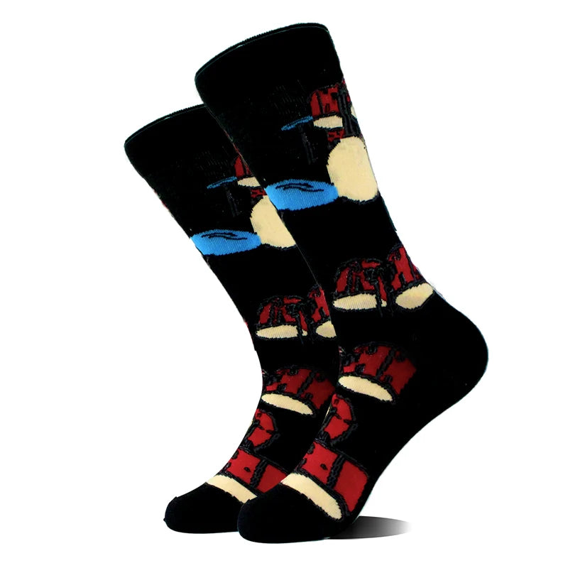 Design Ente Lustige Socken Männer Glücklich Musik Bier Zahn Panda Pinguin
