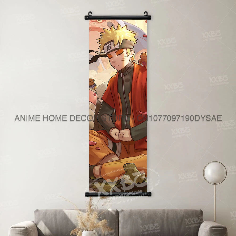Naruto Posters Scroll Wall Decor Anime Hanging Nara Shikamaru Art Paintings Orochimaru