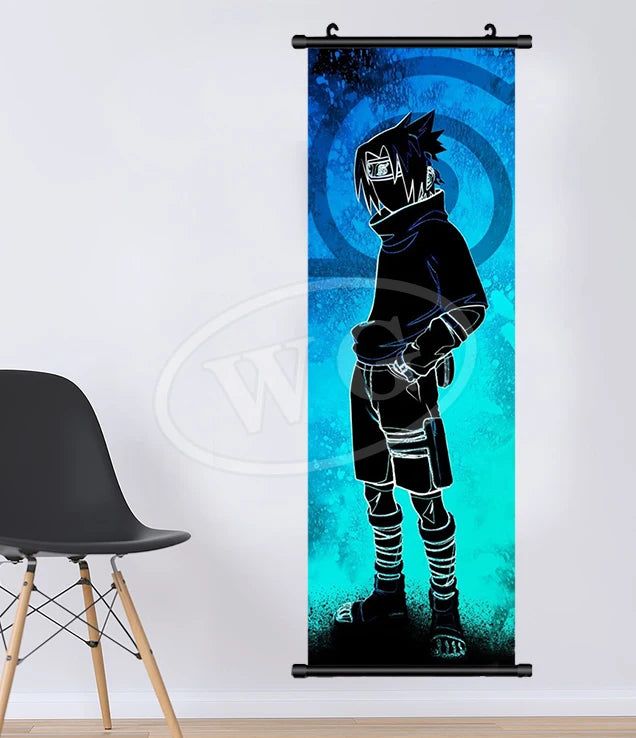Bandai Anime Canvas Naruto Painting Kakashi Picture Hanging Scrolls Home Decor Wall Artwork