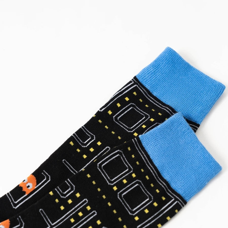 MYORED Winter Cartoon Game Socks – Trendy Mid-Tube Fashion for Men & Couples