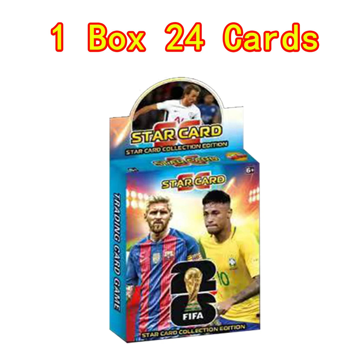 2025 New 24PCS Mini Messi Ronaldo Mbappe Neymar Cards LASER Collection Football Star Rare Game Toys