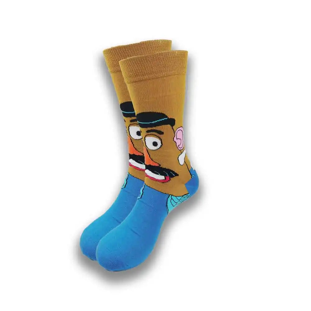 Cartoon-Langsocken – Fröhliche Anime-Crew-Socken mit coolen Street-Fashion-Designs