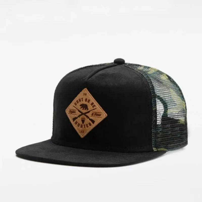 PANGKB Difuzed Cartoon Big Eyes Cookie Bite Snapback-Mütze – Verstellbare Outdoor-Sportkappe