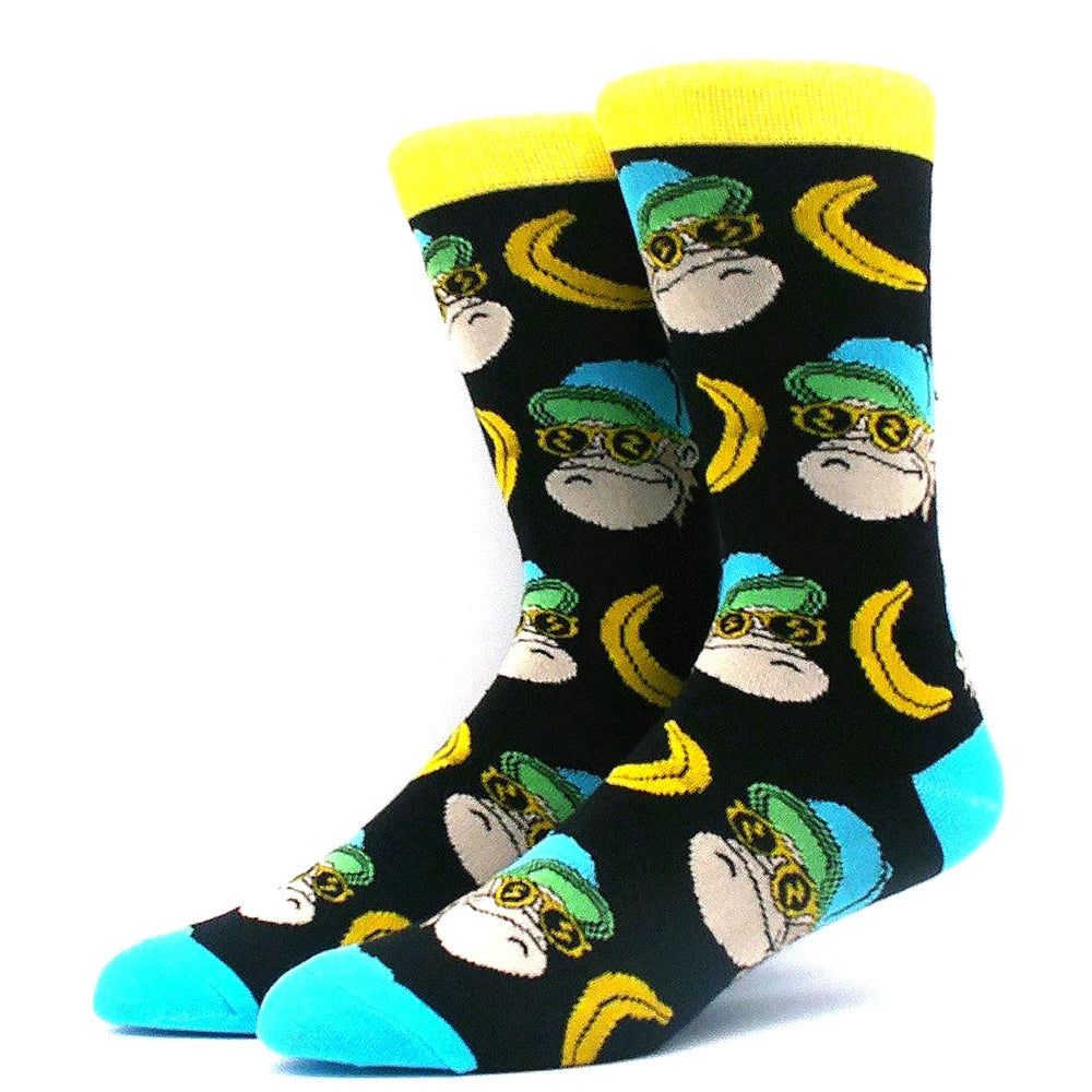 Lustige Alien- und Dinosauriersocken aus Baumwolle – Crazy Shark & Planet Designs