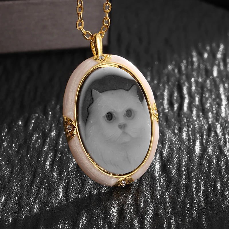 Hot Hug Love Pet Cat Couple Necklace – Stainless Steel BFF Pendant for Men & Women, Friendship Jewelry Gift