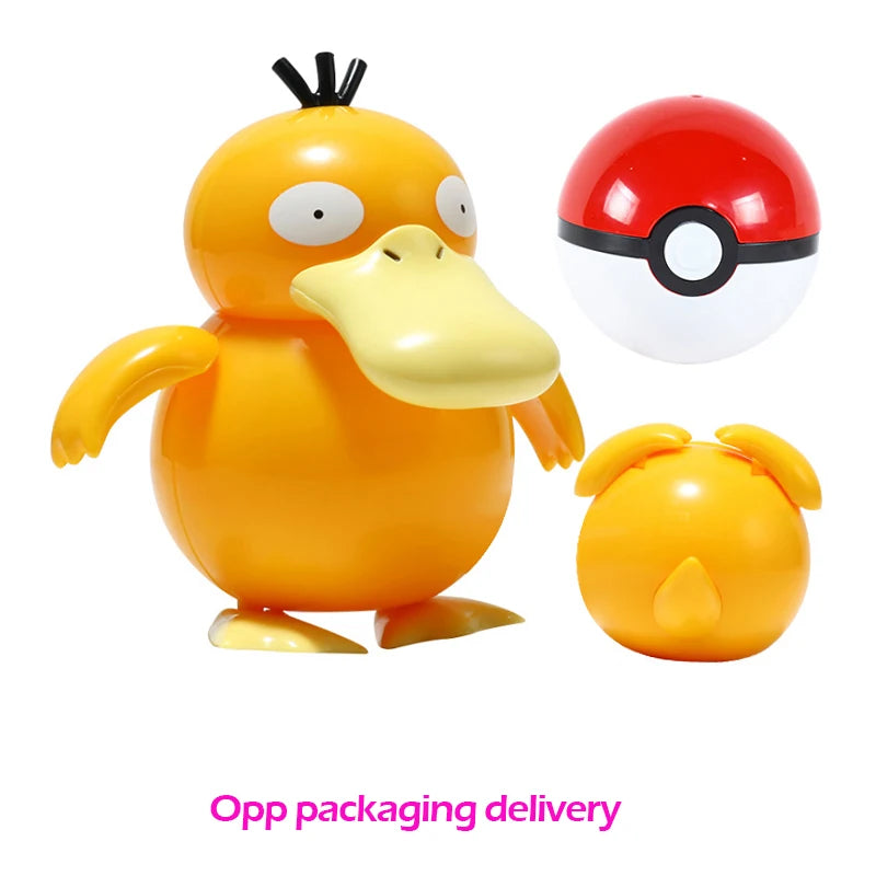 Verwandelnde Pokémon-Pokéball-Figuren – Pikachu, Glurak, Venusaurier, Blastoise, Mewtu, Gyarados, Solgaleo, Lunala und Evoli als Spielzeug