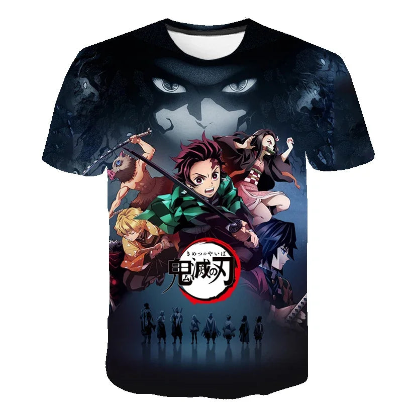 T-shirt imprimé 3D Demon Slayer Rengoku Kyoujurou