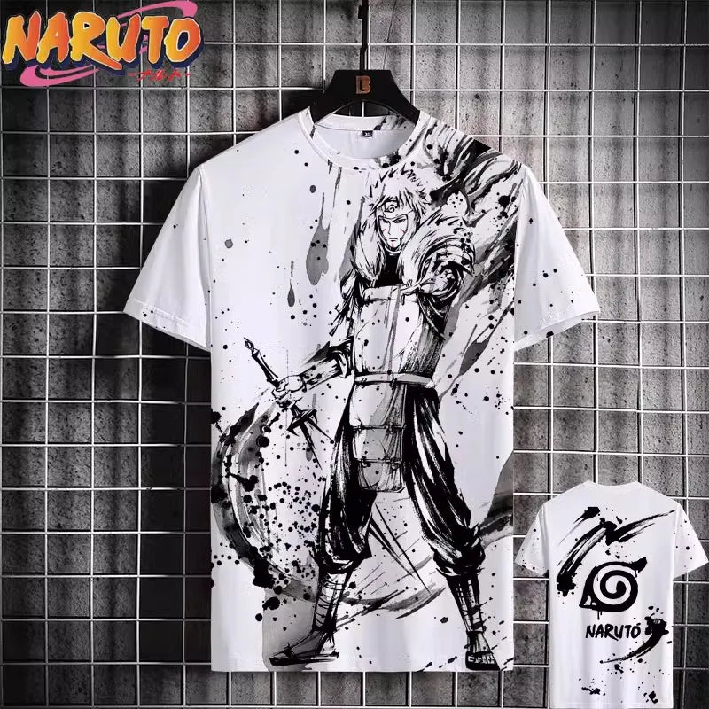 MINISO Naruto T-Shirt – Men’s 3D Print Japanese Anime Casual Oversized Streetwear Tee