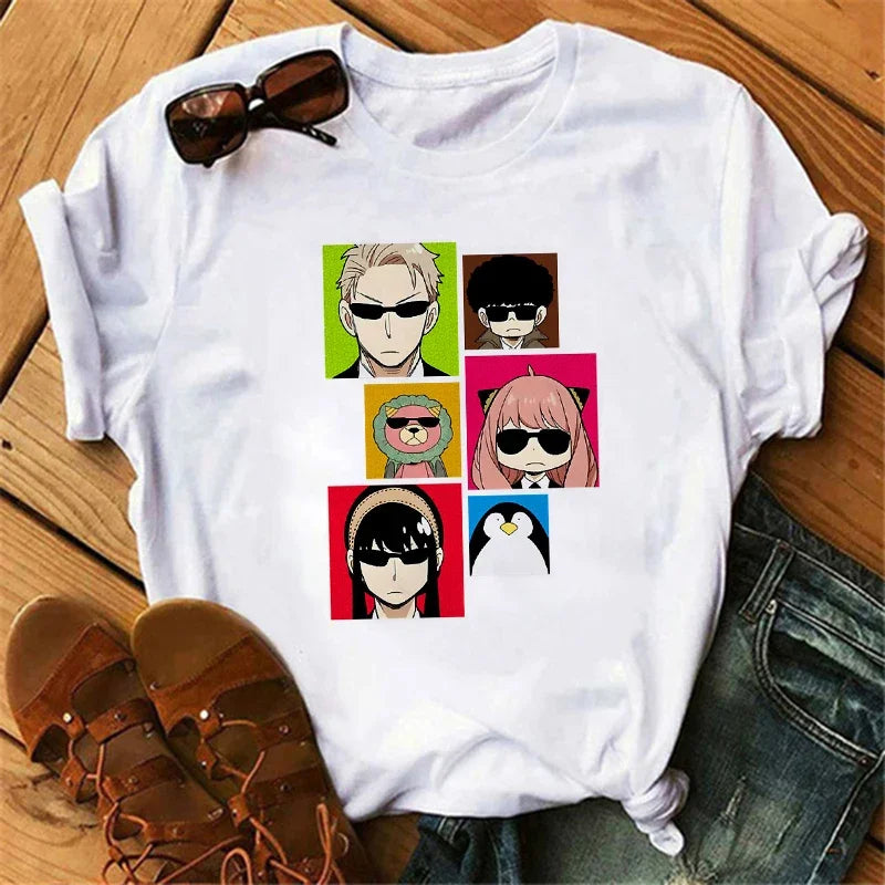 Anime Spy X Family T-Shirt Harajuku Fashion Women’s Short Sleeve O-Neck