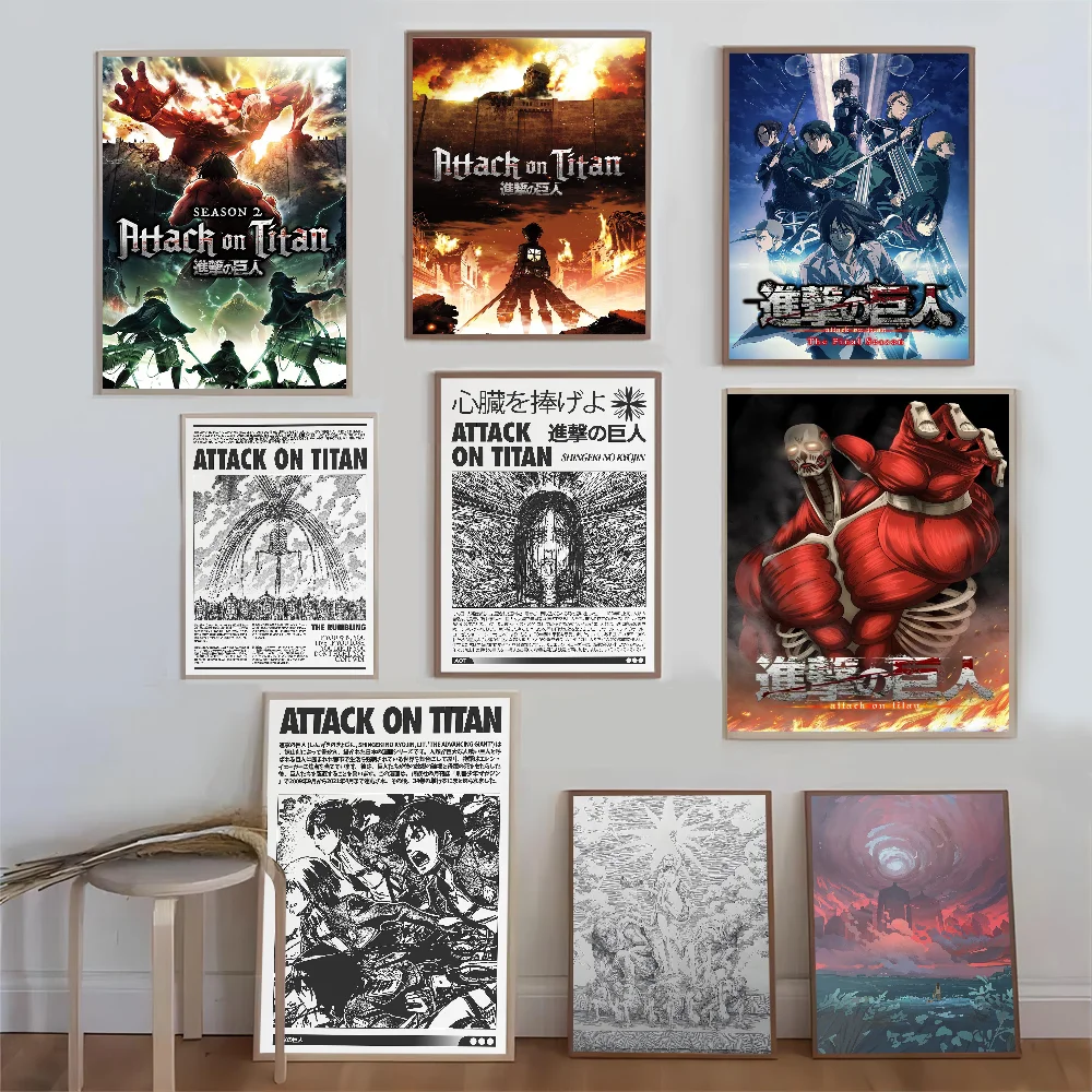 Anime A-Attack on Titans Poster, hochwertige Drucke, Wandkunst, Heimdekoration