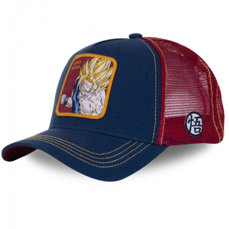 Hochwertige Dragon Ball Z Son Goku Baseballkappe – verstellbare Trucker-Mütze aus Baumwolle für Männer und Frauen