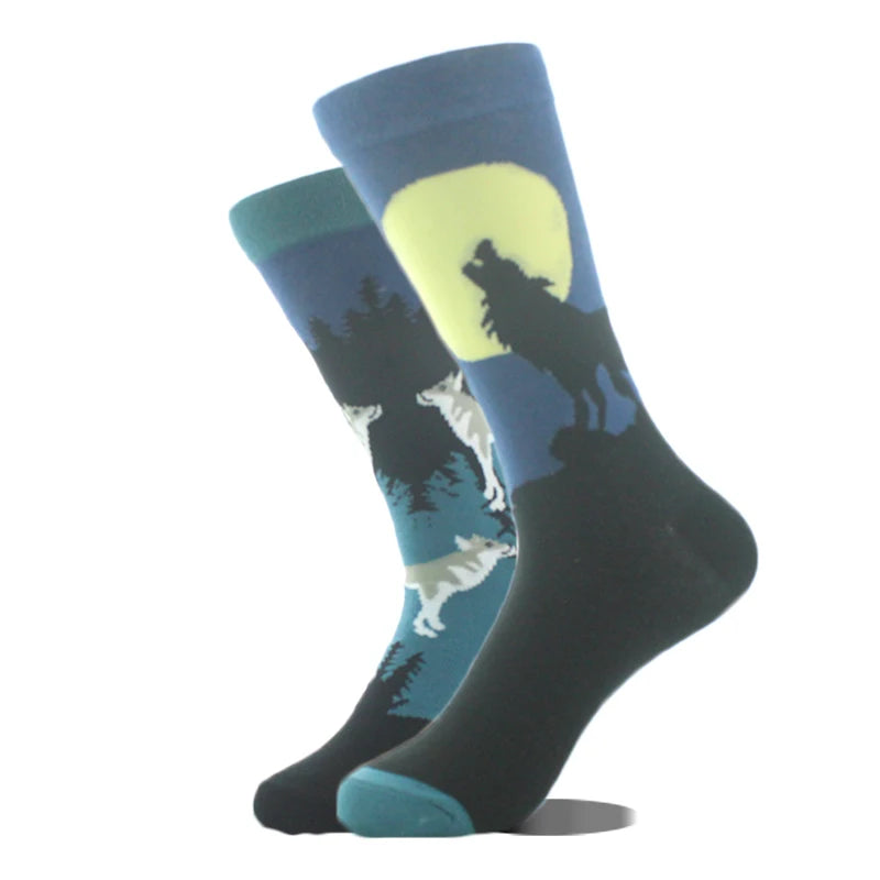 AB Happy Cotton Chaussettes amusantes Panda Duck Crazy Design Sokken