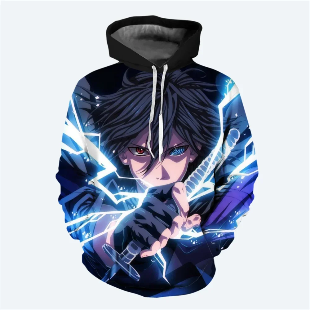 Sweat à capuche imprimé 3D Sasuke Naruto Fashion Pullover Sweatshirt