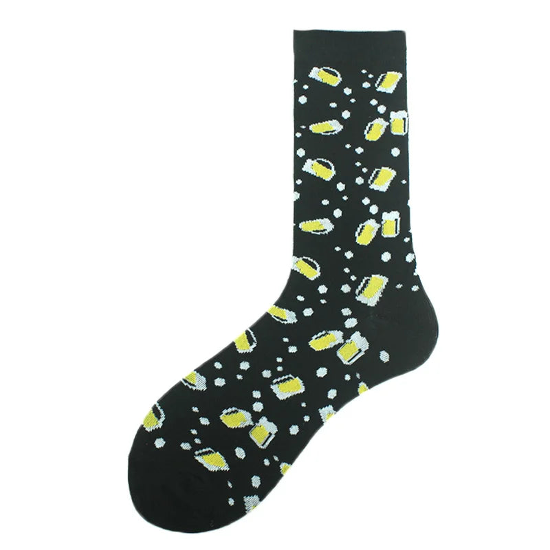Happy Design Lustige Socken Schaf Bier Dinosaurier Muster