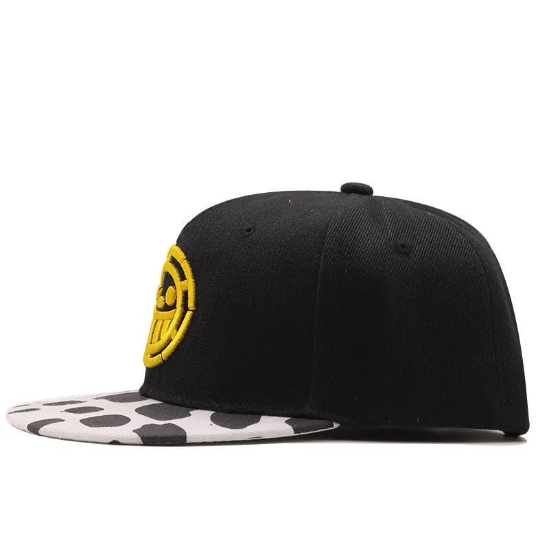 Anime-Kappe – Trafalgar Law Cosplay Snapback-Mütze für Männer und Frauen, Hip-Hop-Schiebermütze
