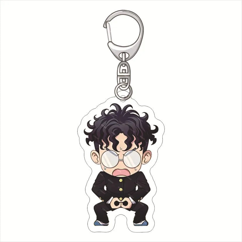 Anime Dandadan Momocute Schlüsselanhänger – Süßer Taschenanhänger aus Acryl, Modeschmuck als Geschenk