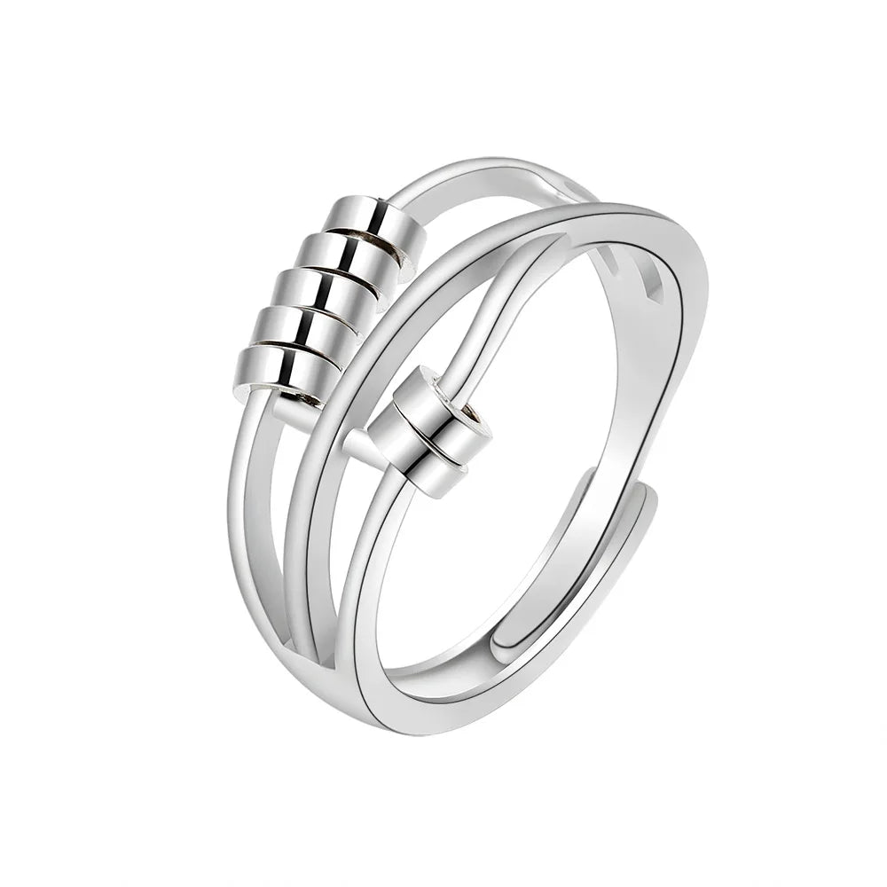 SMJEL Anti-Stress-Angst-Fidget-Spinner-Ring – verstellbarer rotierender Schmuck für Frauen | Entspannung und stilvolle Geschenke