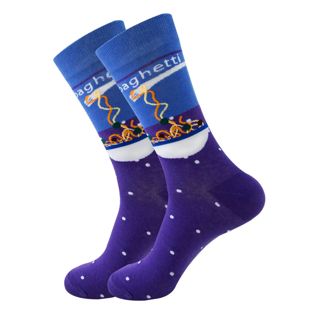Neuartige Cartoon-Socke aus gekämmter Baumwolle, lustige Crew-Hip-Hop-Socken, dicke lange Socken
