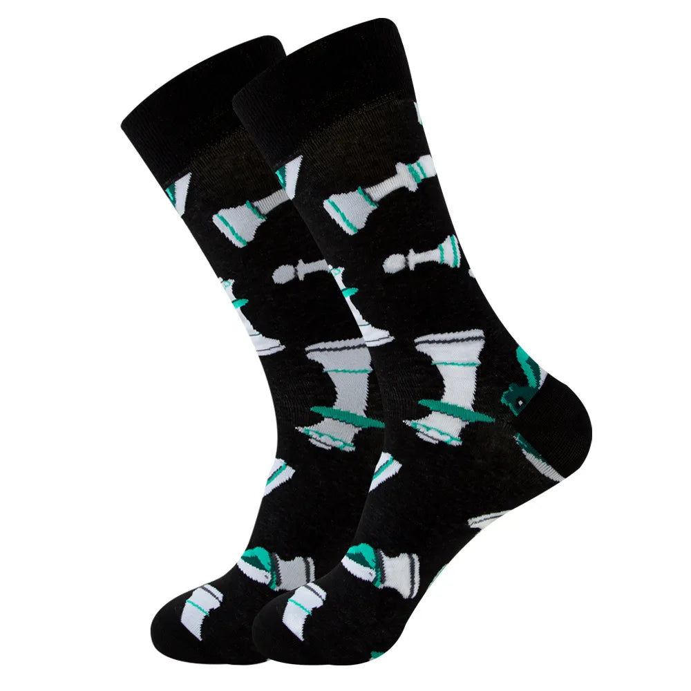 Neuartige Cartoon-Socke aus gekämmter Baumwolle, lustige Crew-Hip-Hop-Socken, dicke lange Socken