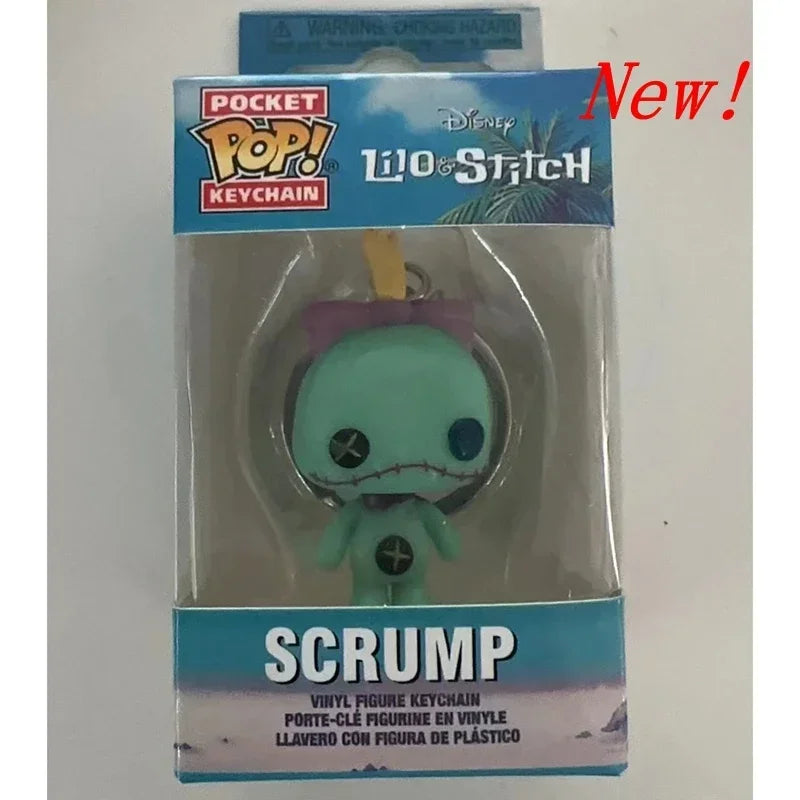 FUNKO POP Disney HULA STITCH Schlüsselanhänger Spielzeug TIKI STITCH LILO SCRUMP Schlüsselanhänger Spielzeug