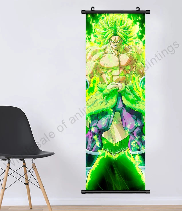 Canvas Hanging Scrolls Poster Home Decor JK Anime Print Dragon Ball Z