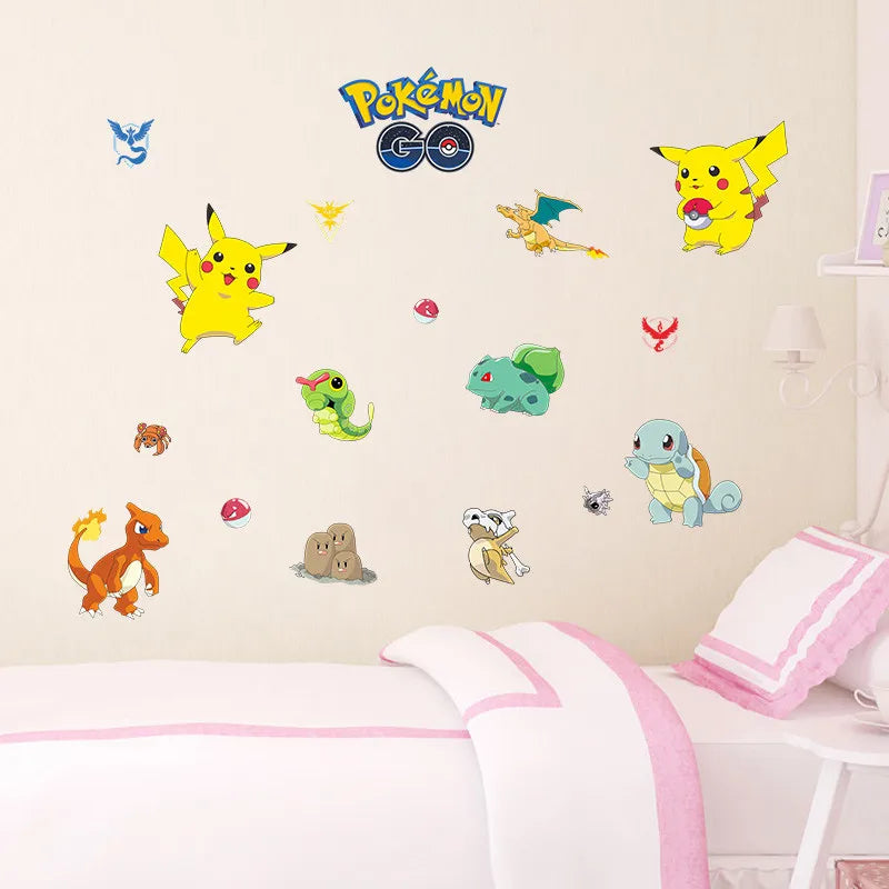Cartoon Pikachu Game Wall Sticker For Kids Wall Decoration Sticker