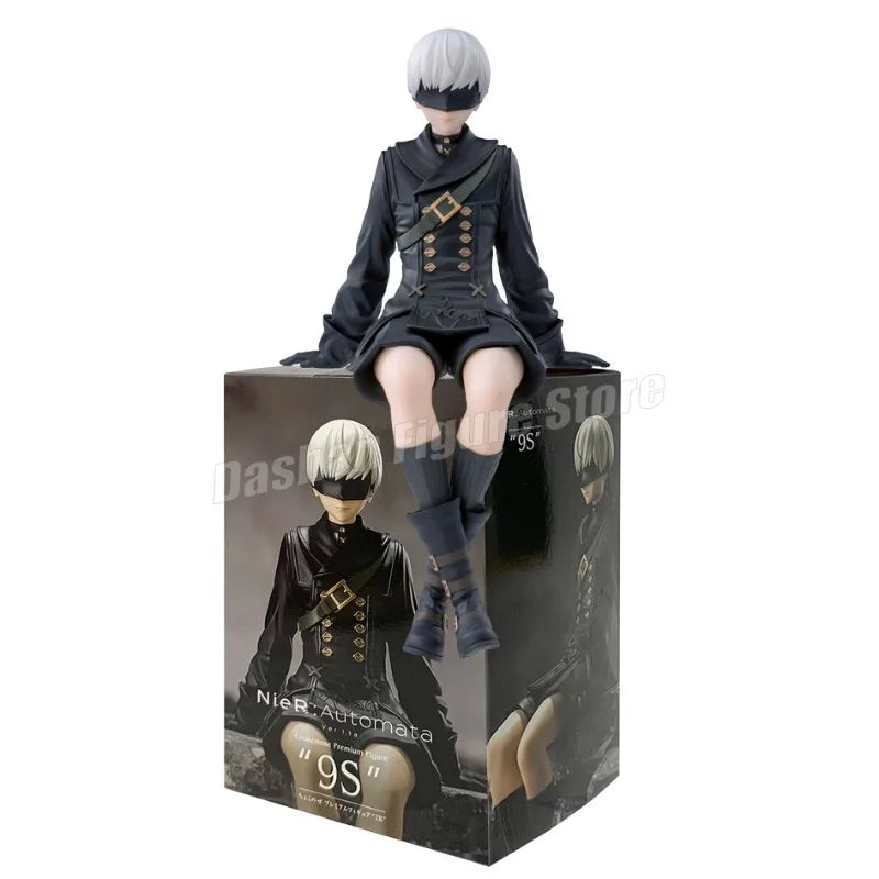 Anime NieR: Automata YoRHa Actionfigur Nudelstopper 2B 9S Sitzhaltung Figuren Sammlung Spielzeug