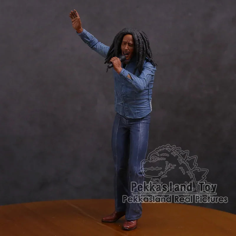 Bob Marley PVC-Actionfigur – 18 cm großes Sammlermodell mit Mikrofon