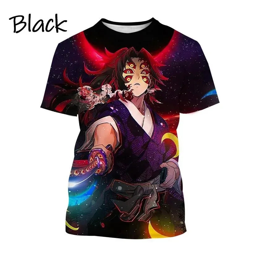 Demon Slayer 3D Print T-Shirt New Anime Fashion Harajuku Casual Street Tee