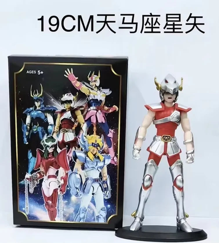 19CM Anime Figur Phoenix Ikki Hyoga Seiya Shiryu Stehend Rüstung Modell Kinderspielzeug