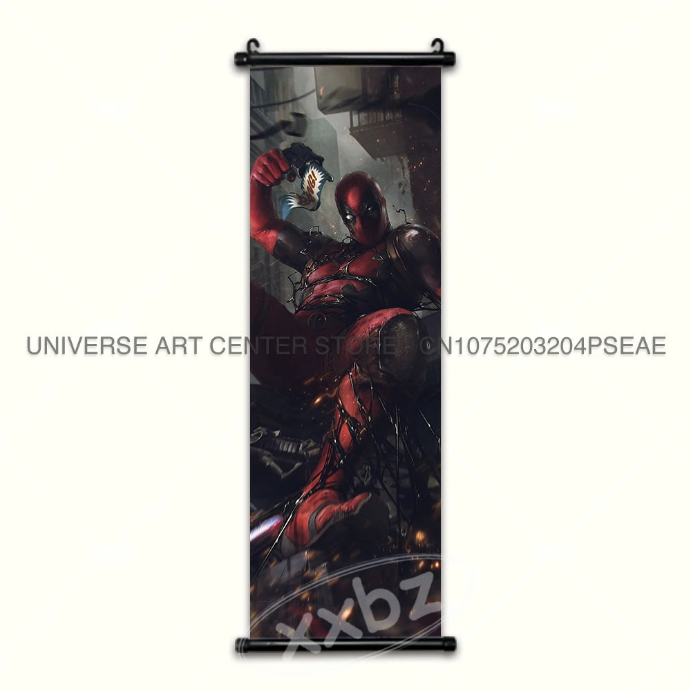 Deadpool Poster Agent X Hanging Painting Merc Canvas Wall Art Marvel