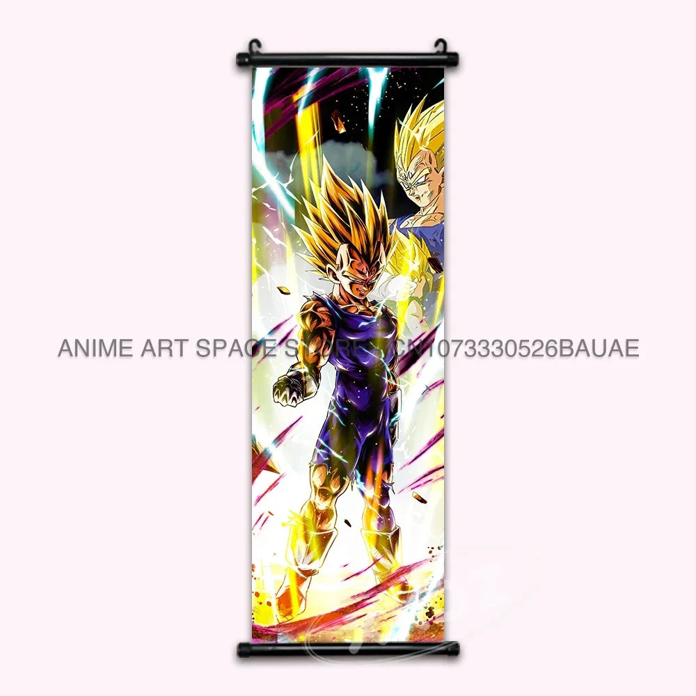 Dragon Ball Z Hanging Paintings Room Decorative Poster Anime Saiyan Scrolls Picture Wall Art