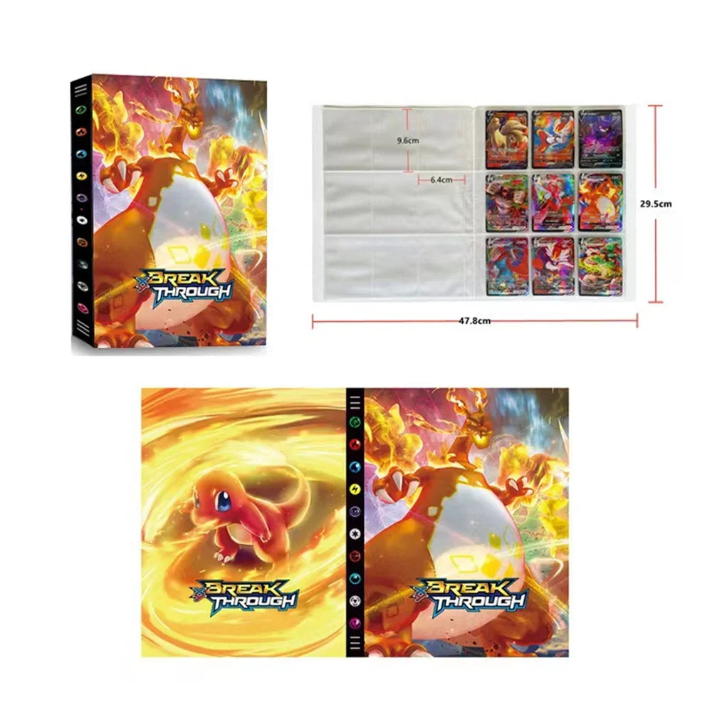 Karte Album Charizard 240/432Pcs Buch Karte Brief Eevee Halter Binder Anime Karten Protector Notebook