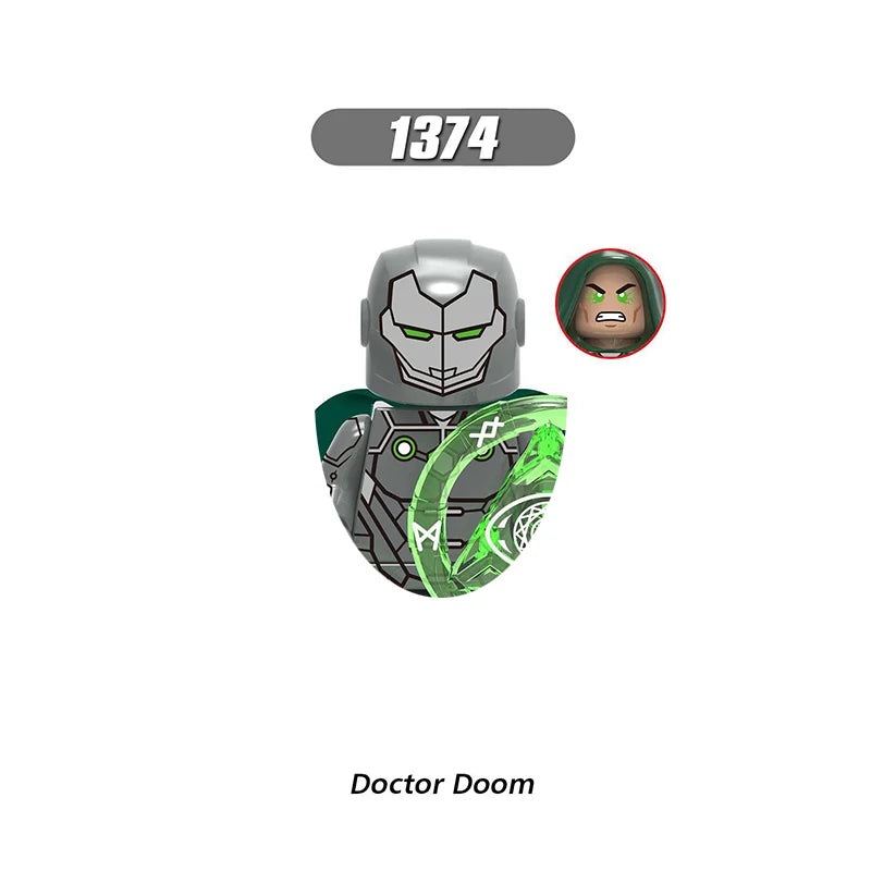 Marvel Mini Blocks – Doctor Doom, Cable und Mr. Sinister Actionfiguren, Bauspielzeugset für Kinder und Partygeschenke