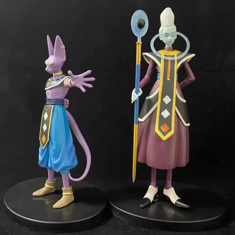 20 cm große Dragon Ball Z Beerus & Whis Figur – Götter der Zerstörung DXF PVC-Statue Sammlerspielzeug Geschenk
