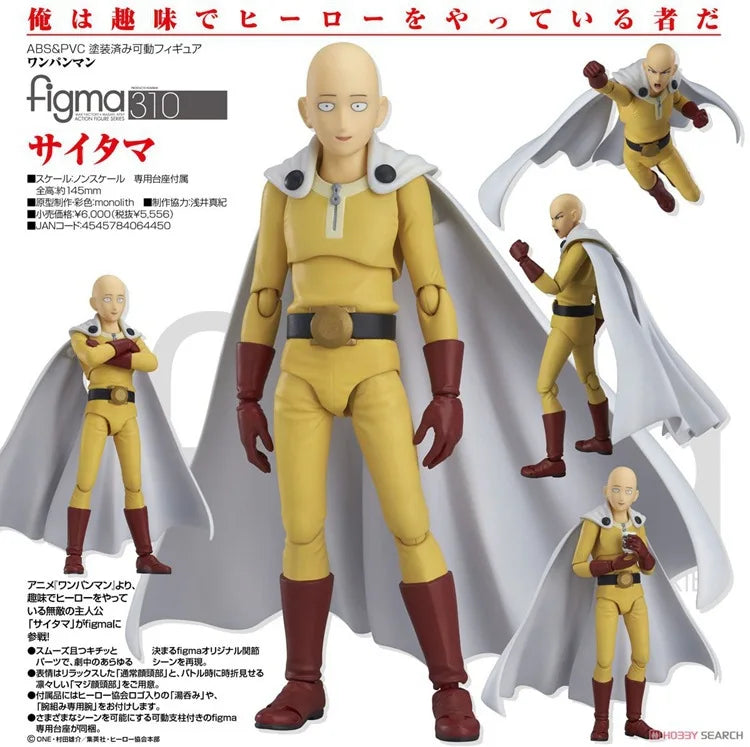 15 cm große One Punch Man Saitama Actionfigur – bewegliches PVC-Anime-Sammelspielzeug, perfektes Geschenk