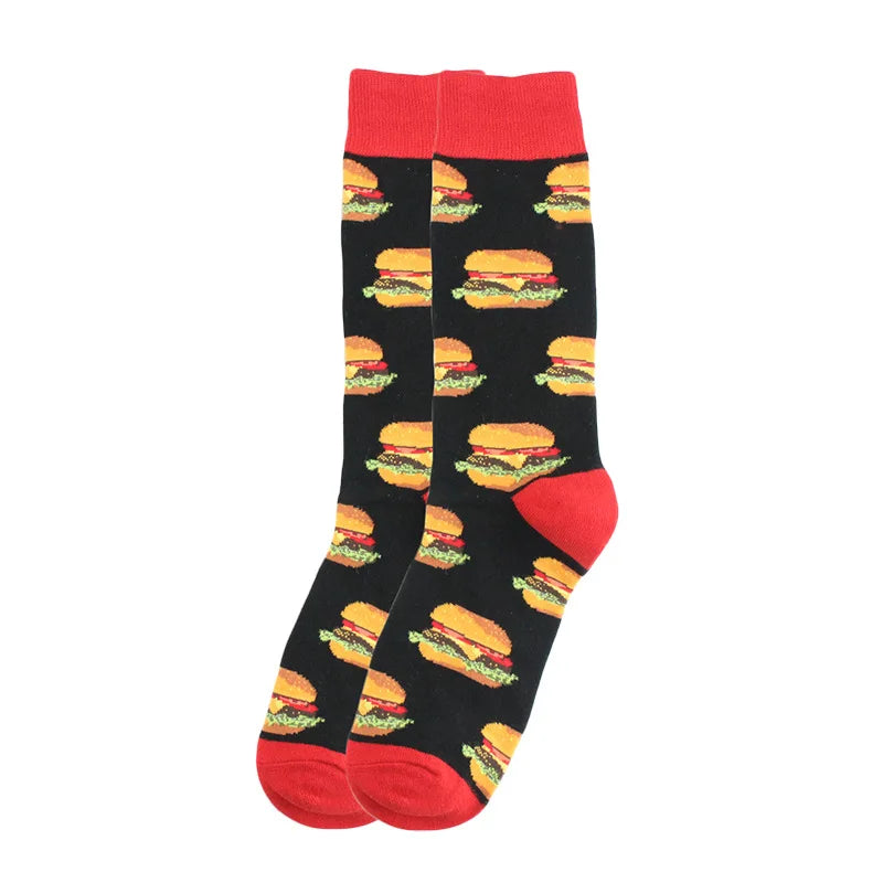 Stylische Baumwollsocken farbige Rollschuhsocken Haifischgeometrie