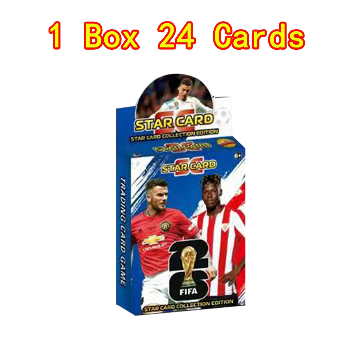 2025 New 24PCS Mini Messi Ronaldo Mbappe Neymar Cards LASER Collection Football Star Rare Game Toys