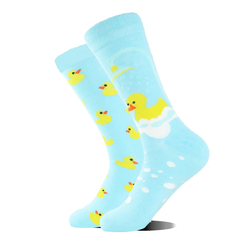AB Happy Cotton Chaussettes amusantes Panda Duck Crazy Design Sokken