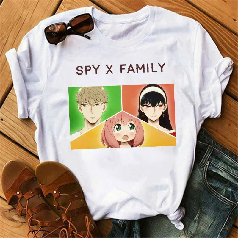 Anime Spy X Family T-Shirt Harajuku Fashion Women’s Short Sleeve O-Neck