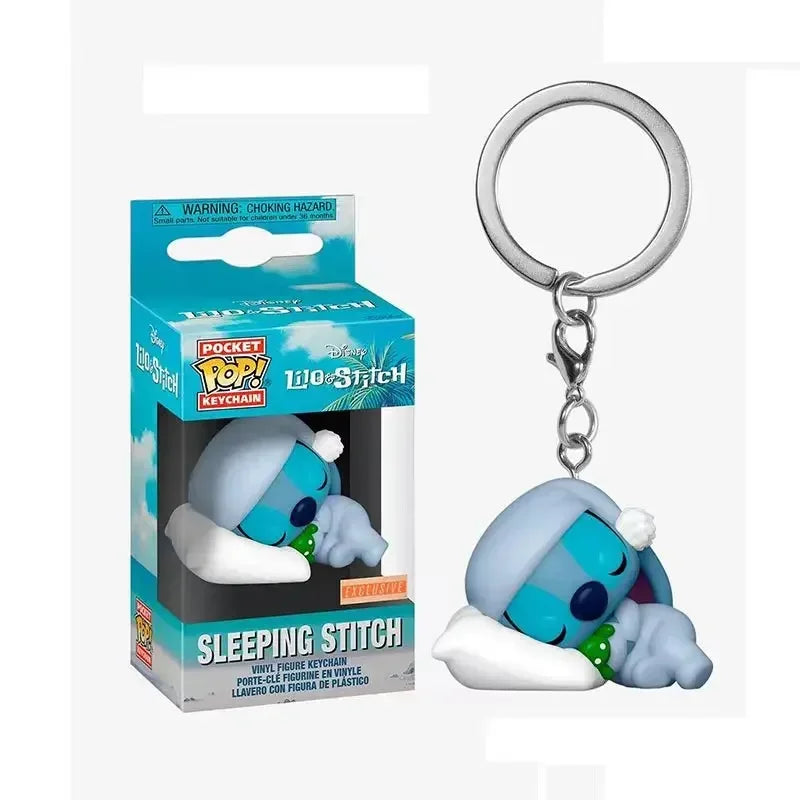 FUNKO POP Disney HULA STITCH Schlüsselanhänger Spielzeug TIKI STITCH LILO SCRUMP Schlüsselanhänger Spielzeug