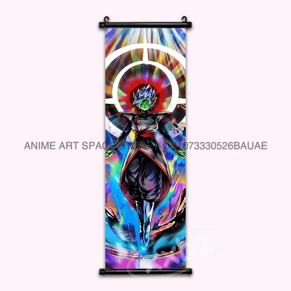 Dragon Ball Z Hanging Paintings Room Decorative Poster Anime Saiyan Scrolls Picture Wall Art