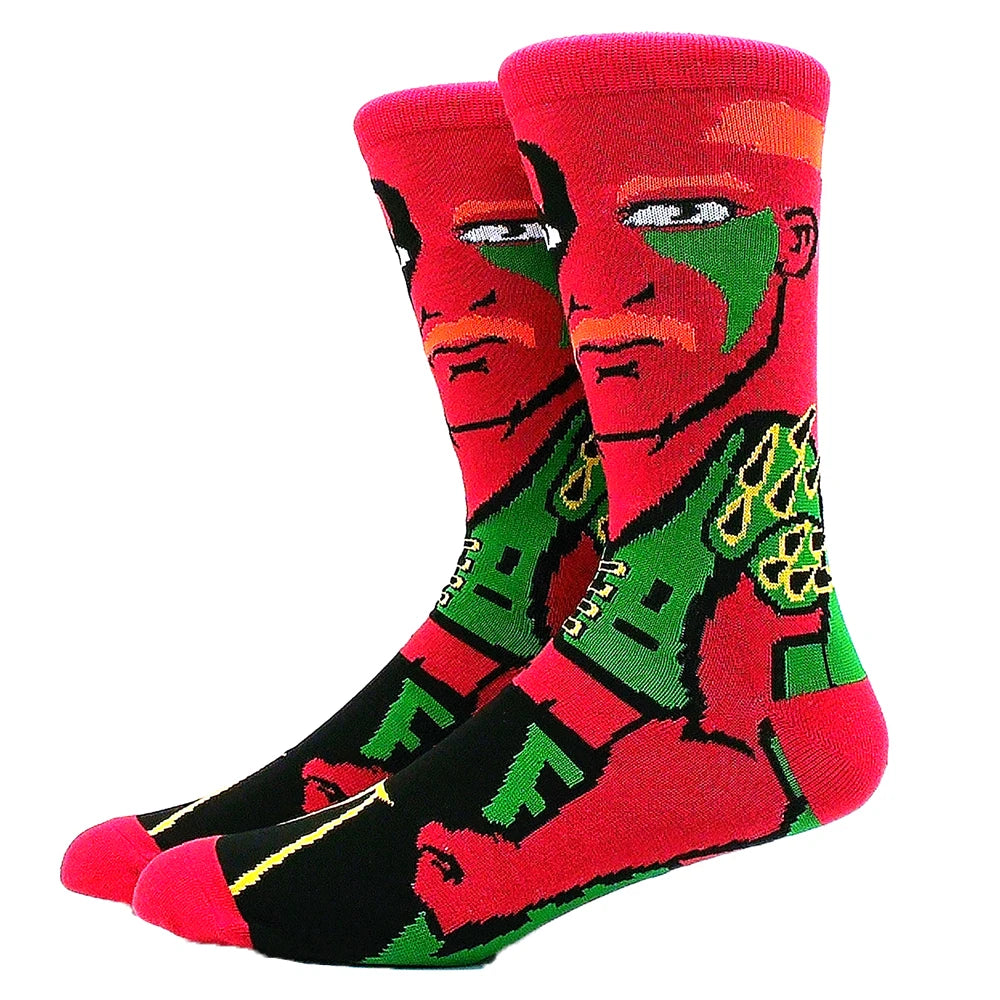 1 Pair Anime Movie Cotton Crew Socks – Role-Playing Calf Socks