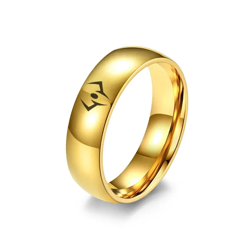 Jujutsu Kaisen Ryomen Sukuna Ring – Zweiseitiger Edelstahl Unisex Cosplay Schmuck Requisite & Geschenk