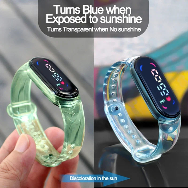 Montre LED Pokémon & Demon Slayer – Tanjirou & Nezuko Silicone Écran Tactile Étanche Sport Cadeau